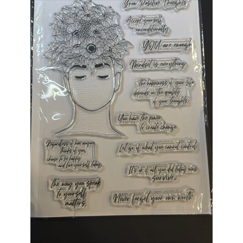 Gina K Designs grow positive thoughts you are enough sentiments